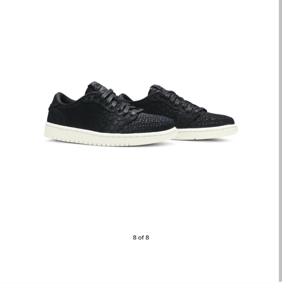 Nike Air Jordan's Low Blk Python Sneakers - Picture 4 of 10